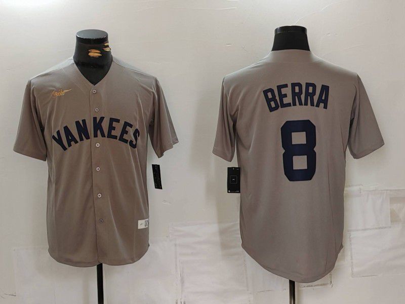 Men New York Yankees #8 Barra Grey Game 2024 Nike MLB Jersey style 8191->new york yankees->MLB Jersey